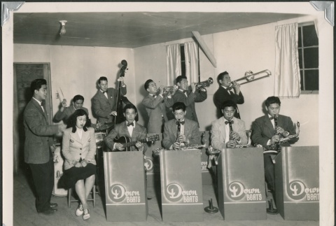 Portrait of the band in Tule Lake (ddr-densho-298-46)