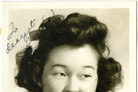 Signed photograph of a woman (ddr-manz-6-88)