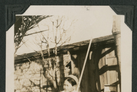 child sitting on bench (ddr-densho-378-567)