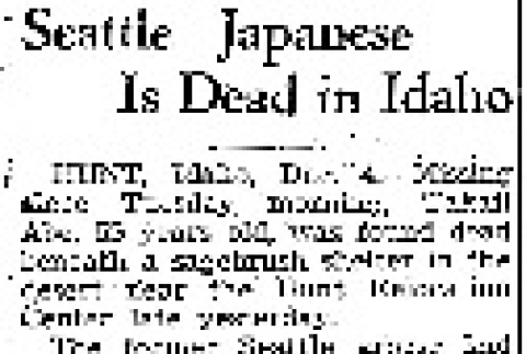 Seattle Japanese Is Dead in Idaho (December 4, 1942) (ddr-densho-56-863)