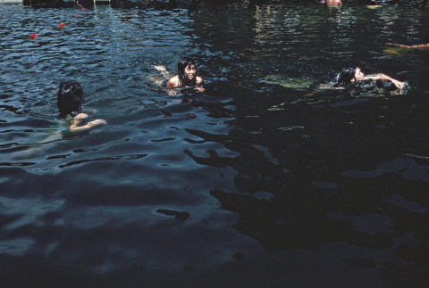 Campers swimming in the lake (ddr-densho-336-1606)