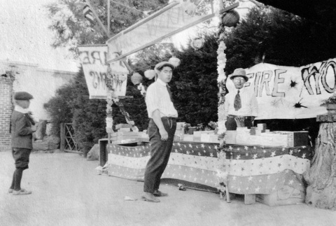 Issei Men Sell Independence Day Fireworks Alameda, Ca., circa 1918-1933 (ddr-ajah-6-570)