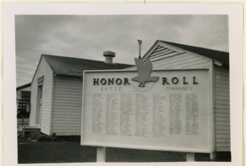 Honor roll at Butte community (ddr-densho-37-1009)