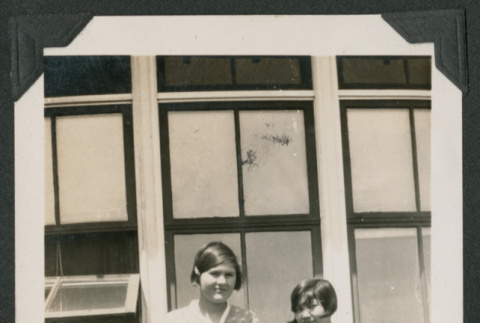 two women outside a building (ddr-densho-378-515)