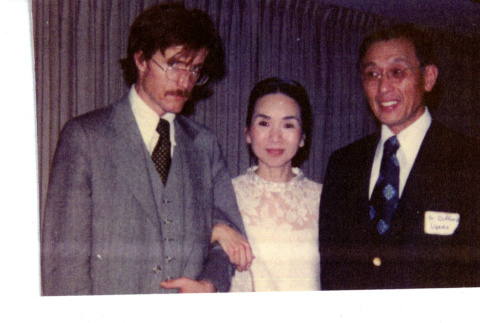 Photograph of Wayne Collins, Michi Weglyn, and Dr. Clifford Uyeda, 1976 (ddr-csujad-24-160)