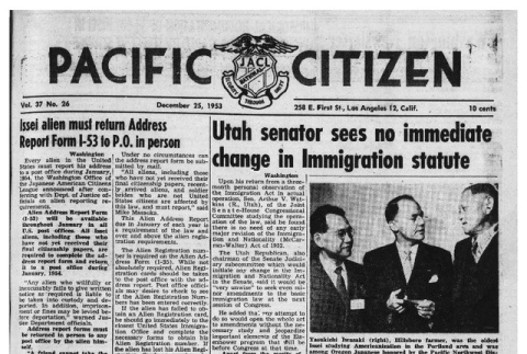 The Pacific Citizen, Vol. 37 No. 26 (December 25, 1953) (ddr-pc-25-52)
