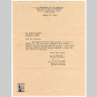Letter from Frank S. Barrett to Yoshio Urakawa (ddr-densho-474-74)