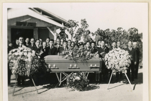 Mourners at Mr. Mizumoto's funeral (ddr-densho-37-1788)