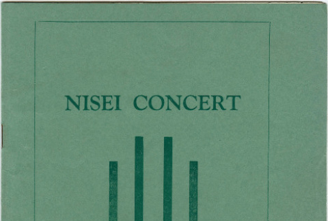 Program for Nisei concert, held in Gyosei Auditorium, March 20, 1937 (ddr-densho-341-86)