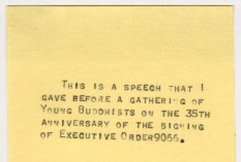 Akiji Yoshimura speech to young Buddhists (ddr-densho-1007-980)