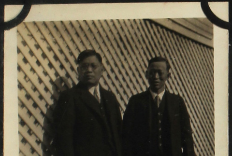 Tomoyuki Nozawa with unidentified man (ddr-densho-423-507)