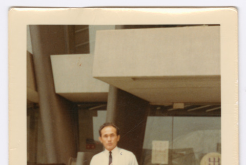 Portrait of person in white jacket (ddr-densho-1007-131)