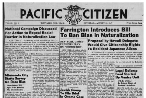 The Pacific Citizen, Vol. 29 No. 2 (January 18, 1947) (ddr-pc-19-3)