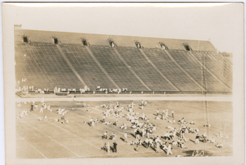 Large group on field in stadium (ddr-densho-329-1371)