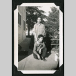 Walter and David Matsuoka pose in a yard (ddr-densho-390-46)