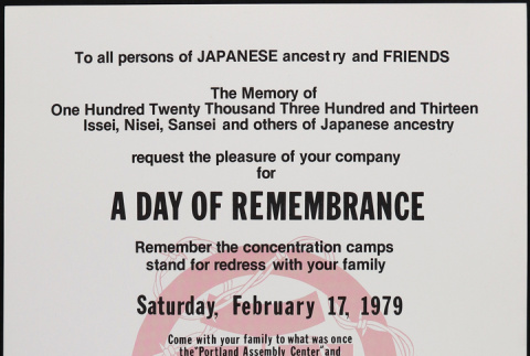 Day of Remembrance poster for Portland (ddr-densho-122-32)