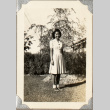Woman standing on lawn (ddr-densho-587-39)