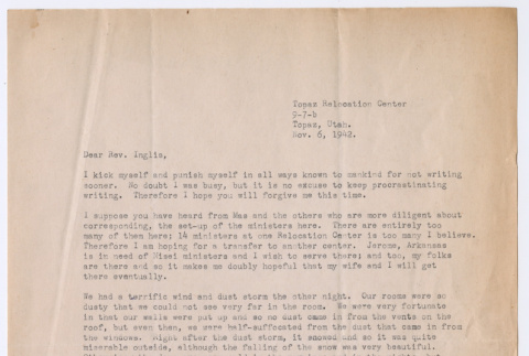 Letter to Rev. Robert Inglis from Masaki and George Aki (ddr-densho-498-49)