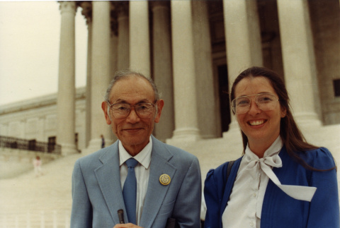 Fred Korematsu and Ellen Carson (ddr-csujad-29-300)