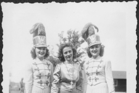 Three majorettes (ddr-densho-434-385)