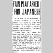 Fair Play Asked For Japanese (December 9, 1941) (ddr-densho-56-530)