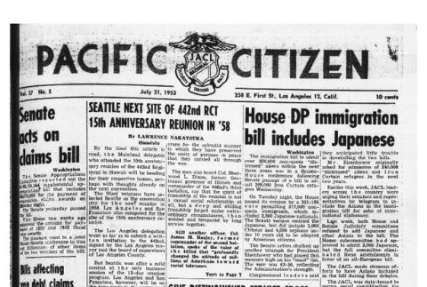 The Pacific Citizen, Vol. 37 No. 5 (July 31, 1953) (ddr-pc-25-31)