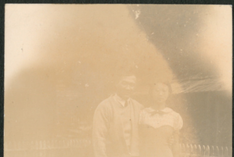 Couple in garden (ddr-densho-523-25)