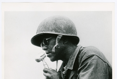 Side profile of soldier (ddr-densho-1007-394)