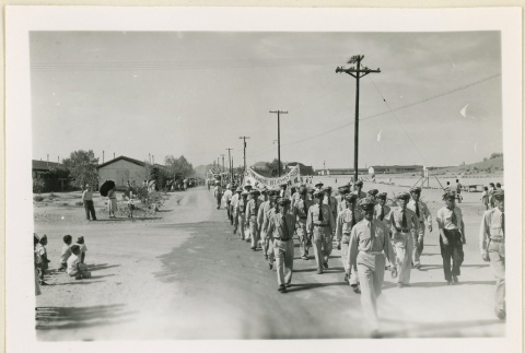 Internal Security Force and Relatives Association at July 4th parade (ddr-densho-37-1602)