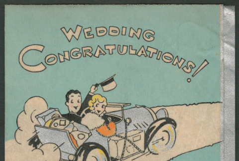 Wedding congratulations card from Ted Tanemura (ddr-densho-316-130)