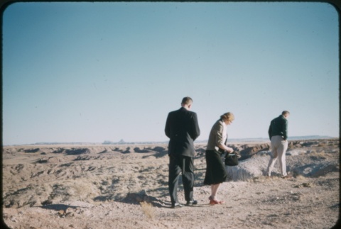 Three people in the desert (ddr-densho-338-482)
