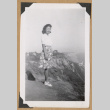 Woman standing on a cliff (ddr-densho-542-355)