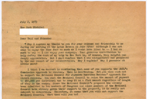 Letter to New York Nichibei from William Hohri (ddr-densho-122-230)