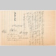 Letter sent to T.K. Pharmacy from Gila River concentration camp (ddr-densho-319-275)