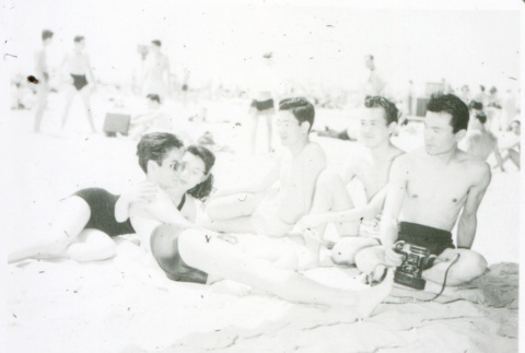 Group at beach (ddr-densho-1007-808)