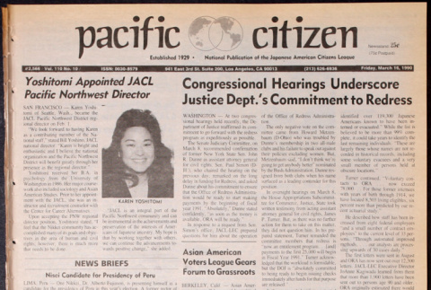 Pacific Citizen, Vol. 110, No. 10 (March 16, 1990) (ddr-pc-62-10)