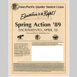 Education is a Right pamphlet, Spring Action '89 (ddr-densho-444-19)