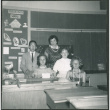 Teacher and four students in classroom (ddr-densho-523-309)