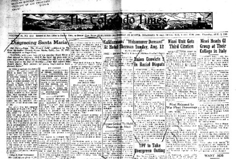 Colorado Times Vol. 31, No. 4344 (August 2, 1945) (ddr-densho-150-56)