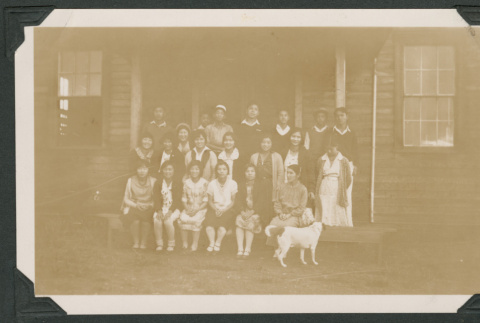 Group photo outside a building (ddr-densho-483-314)