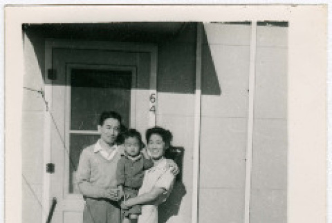 Endo family poses in front of their house in Dayton, OH (ddr-densho-379-419)