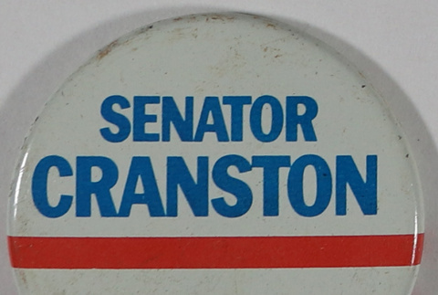 Senator Cranston pin (ddr-densho-433-902)