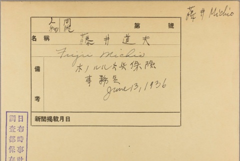 Envelope of Michio Fujii photographs (ddr-njpa-5-1081)
