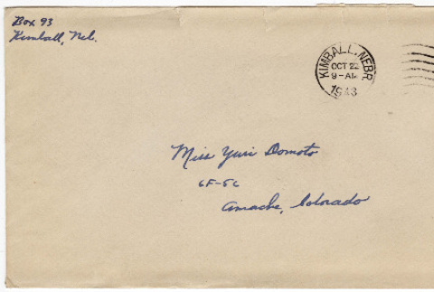 Letter to Yuri Domoto from Richard Tsukada (ddr-densho-356-426)