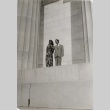 Miss Hawaii and a man at the Lincoln Memorial (ddr-njpa-2-839)