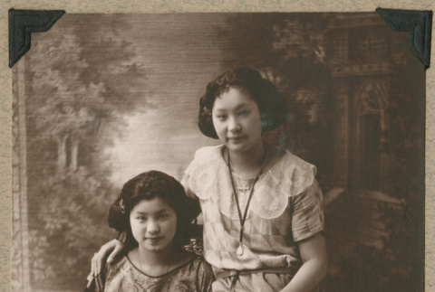 Portrait of two young women (ddr-densho-383-351)