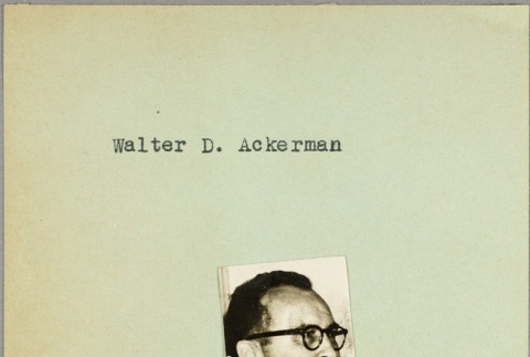 Portrait of Walter Ackerman (ddr-njpa-2-2)
