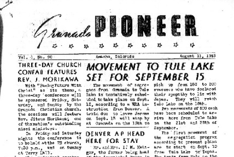 Granada Pioneer Vol. I No. 90 (August 11, 1943) (ddr-densho-147-91)