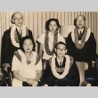 Kocho Otani, his wife, and others wearing leis (ddr-njpa-4-1896)