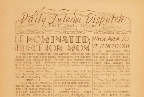 Tulean Dispatch Vol. IV No. 14 (November 28, 1942) (ddr-densho-65-108)